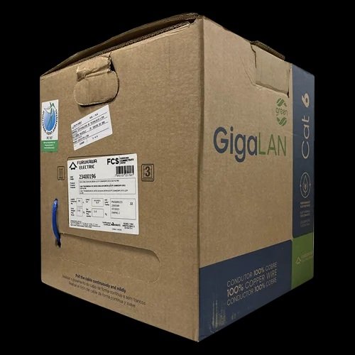Cabo u/utp az cat.6 lszh-3 caixa c/305m gigalan green 23awgx4p