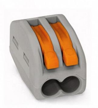 Conector p/ emenda 0,14 - 4,0mm c/ alavanca 2 fios linha 222
