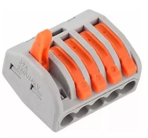 Conector p/ emenda 0,14 - 4,0mm c/ alavanca 5 fios linha 222