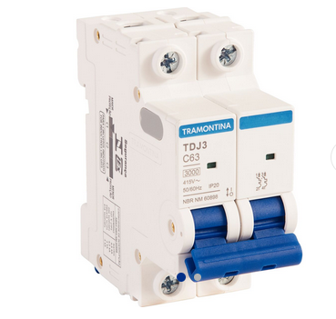 Disjuntor 2x 63a c 3ka 127v - 220v tramontina