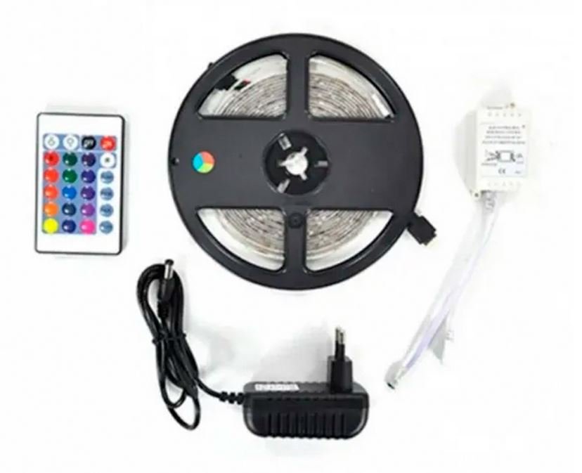 Fita led rgb 12v ip20 rolos c/ 5m