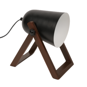 Luminaria de mesa 1 lamp. e27 pt/mad. cannon