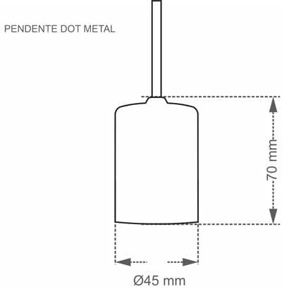 Luminaria pendente 1 lamp. e27 br dot metal - Image 3