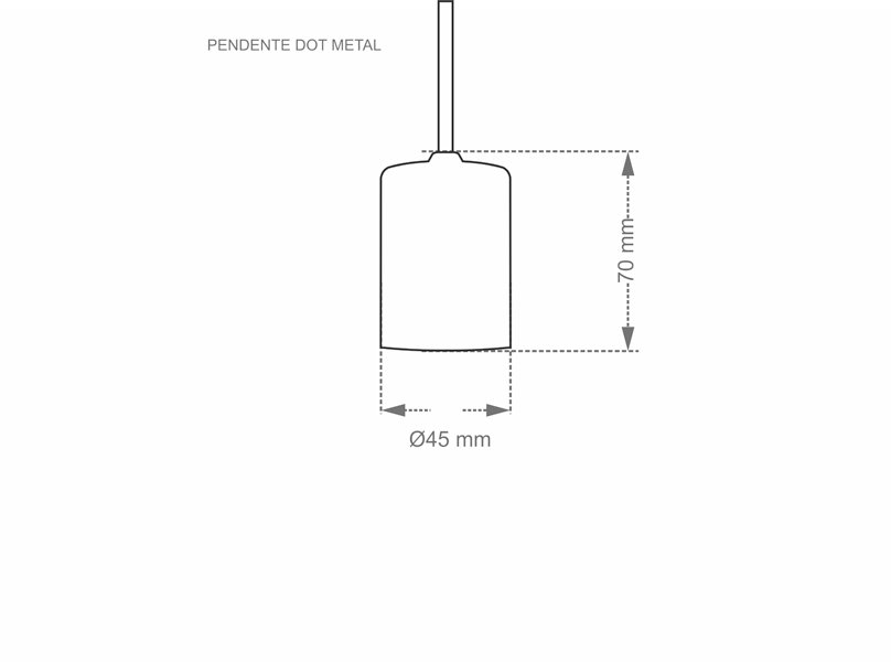 Luminaria pendente 1 lamp. e27 pt dot metal - Image 2