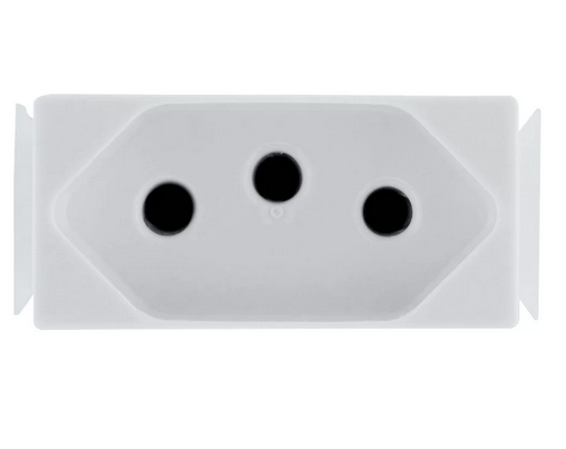 Modulo tomada 2p+t 10a 250v br nbr14136 aria