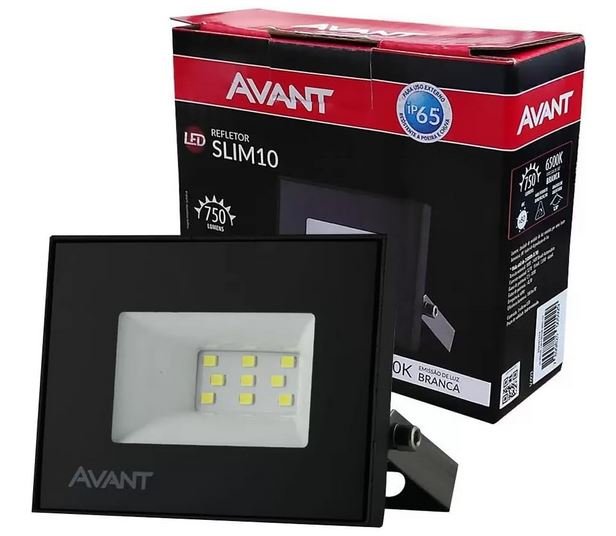 Refletor de led 10w biv quad. branco frio pt